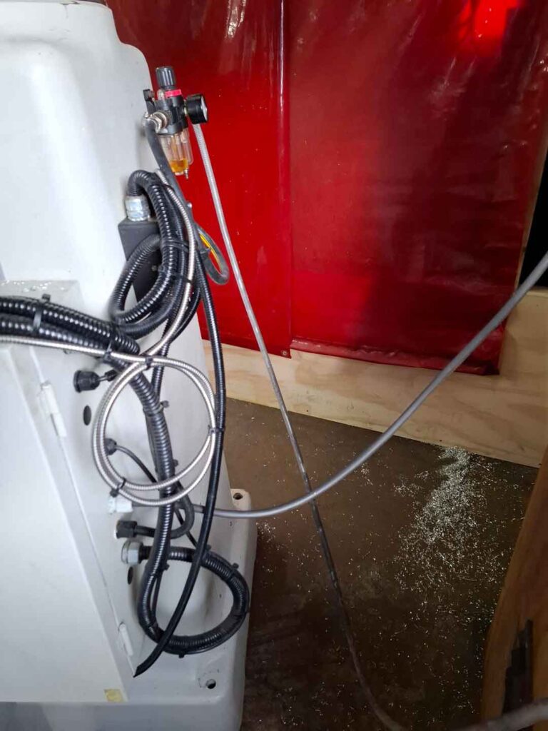 Ensuring that the cables are tidy and out of harms way