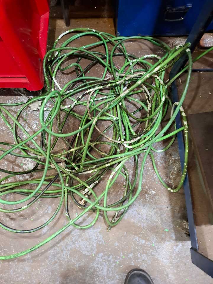 Removed rotting Siemens cables