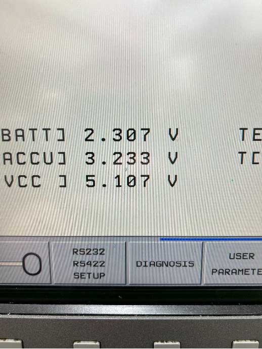 Buffer Battery Voltage of old battery before replacement