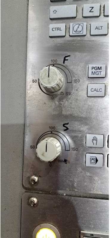 A reminder for the customer that the feed potentiometers have swapped.