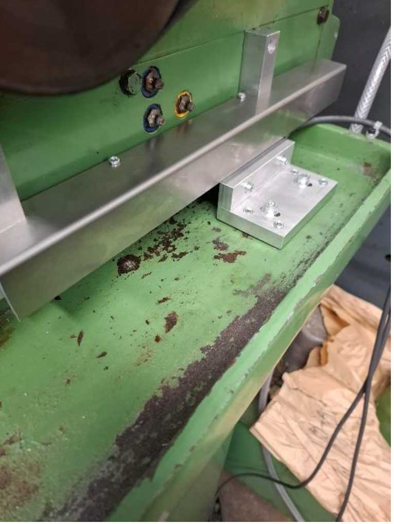 Guard fitted to protect the scale. Also showing access to the grease points.