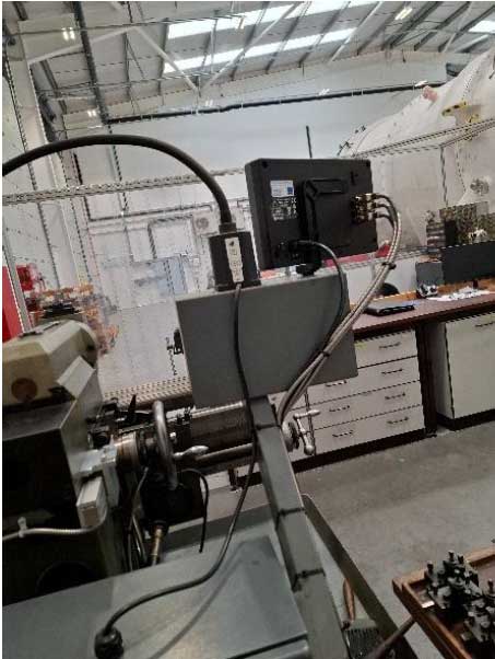 Cable routing on Aciera mill.